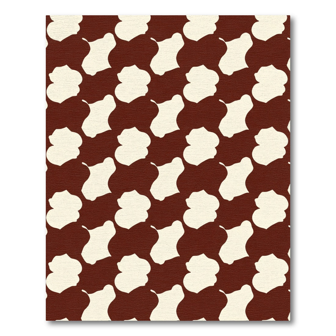 Organic Brown Cream Abstract Shapes Rug