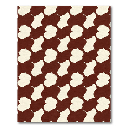 Organic Brown Cream Abstract Shapes Rug