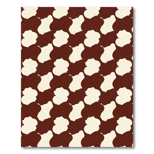 Organic Brown Cream Abstract Shapes Rug
