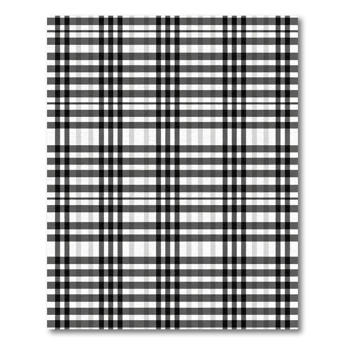 Monochromatic Plaid Grid Rug