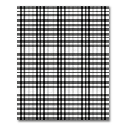 Monochromatic Plaid Grid Rug
