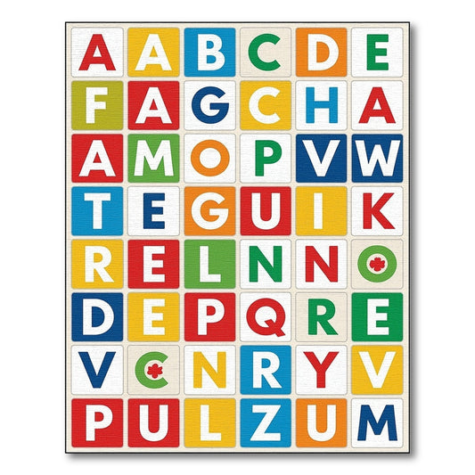 Colorful Alphabet Blocks Composition Rug