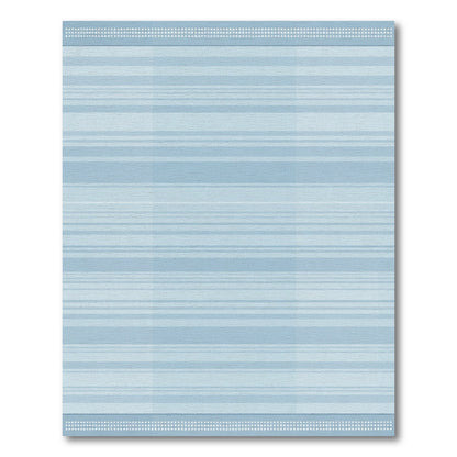 Subtle Blue Striped Horizontal Lines Rug