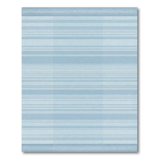 Subtle Blue Striped Horizontal Lines Rug