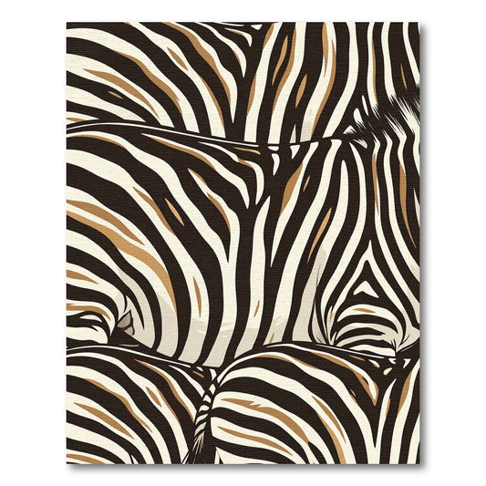 Earthy Zebra Stripe Abstract Curve Rug