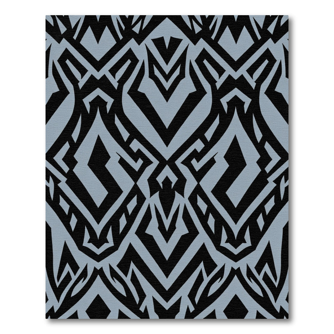 Monochromatic Geometric Tribal Abstract Rug