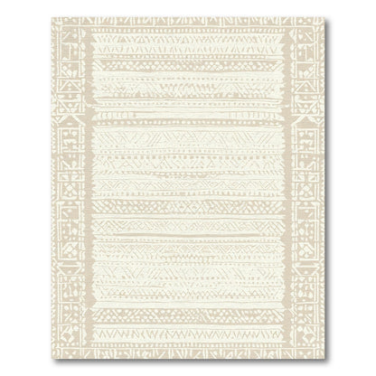 Rustic Boho Geometric Stripe Rug