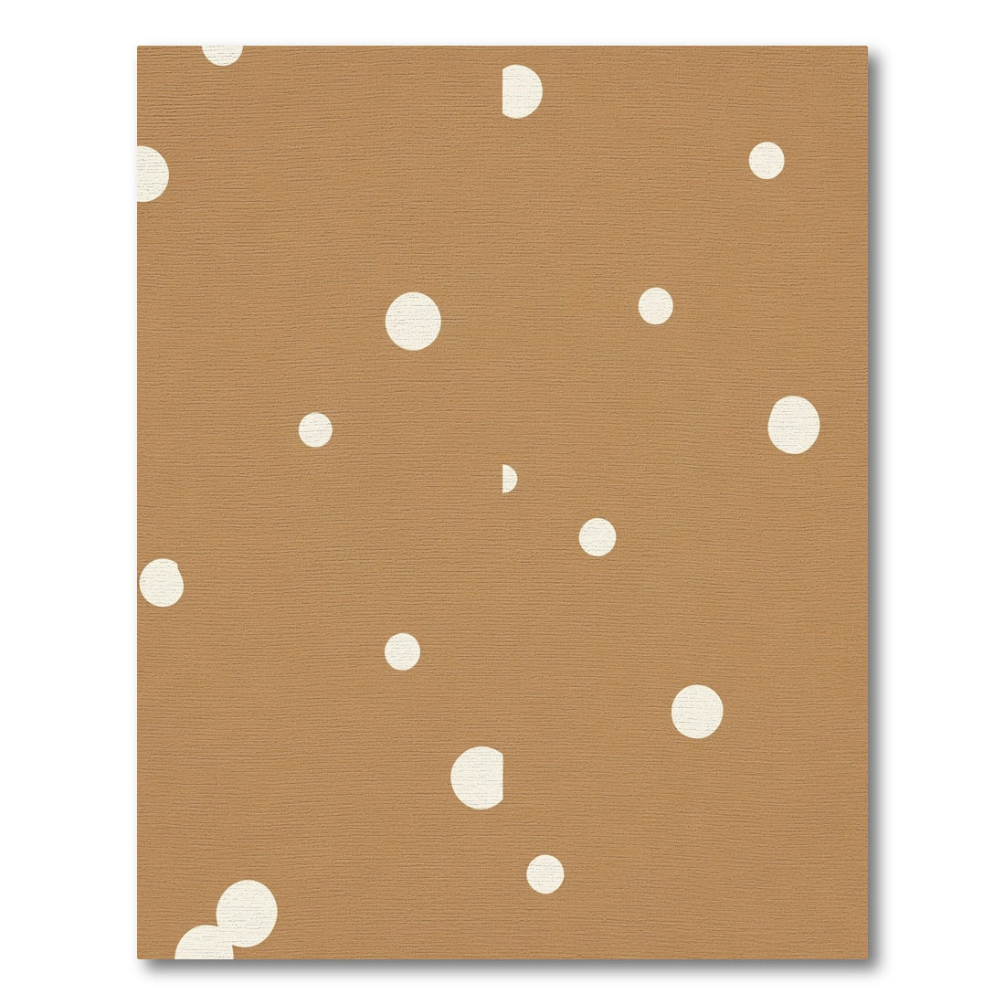 Sandy Beige Contemporary Polka Dot Rug