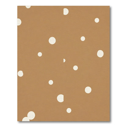 Sandy Beige Contemporary Polka Dot Rug