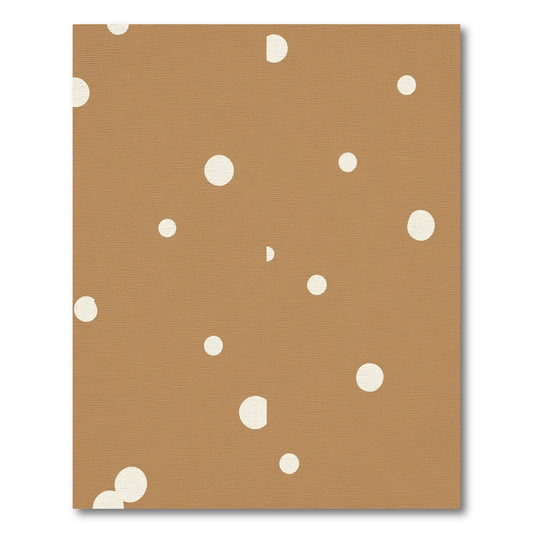 Sandy Beige Contemporary Polka Dot Rug