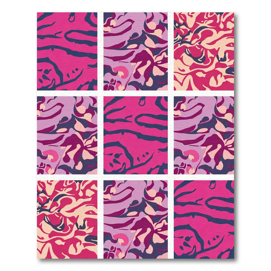Pink Purple Abstract Flow Rug