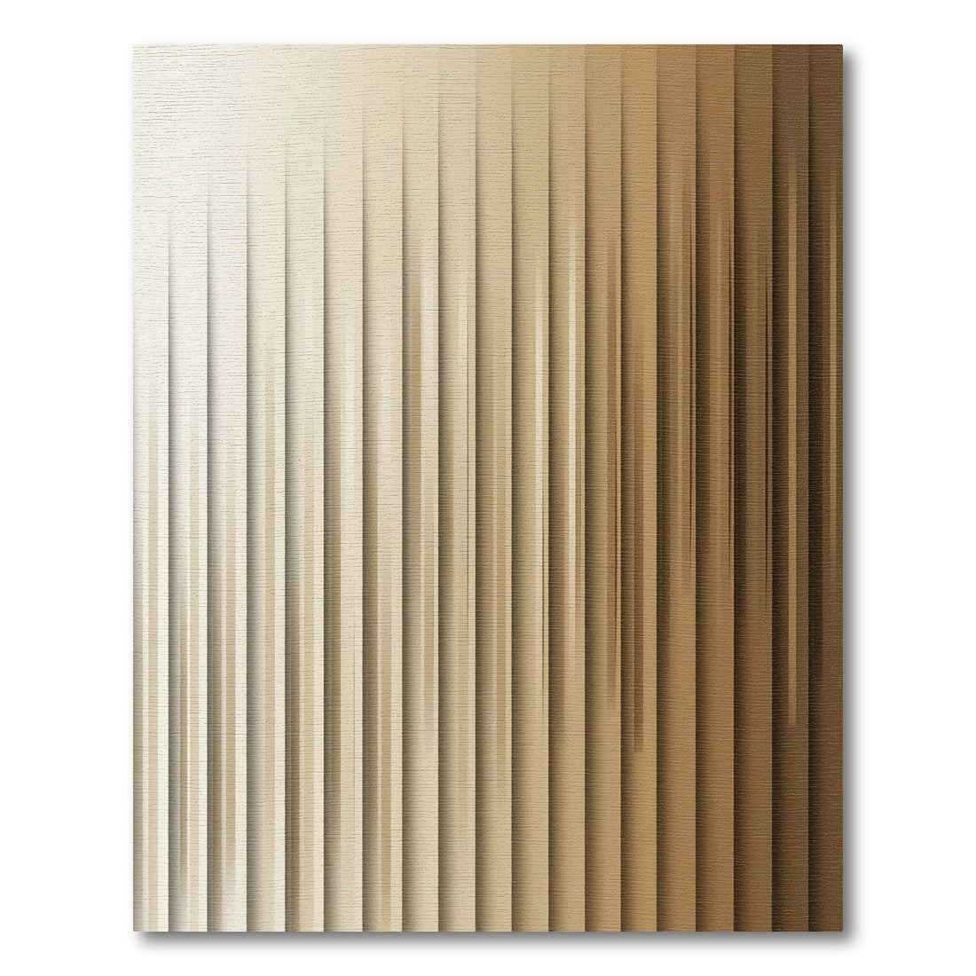 Graduated Beige Vertical Barre Rug