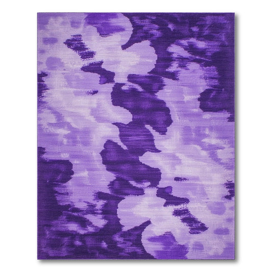 Fluid Purple Watercolor Abstract Rug