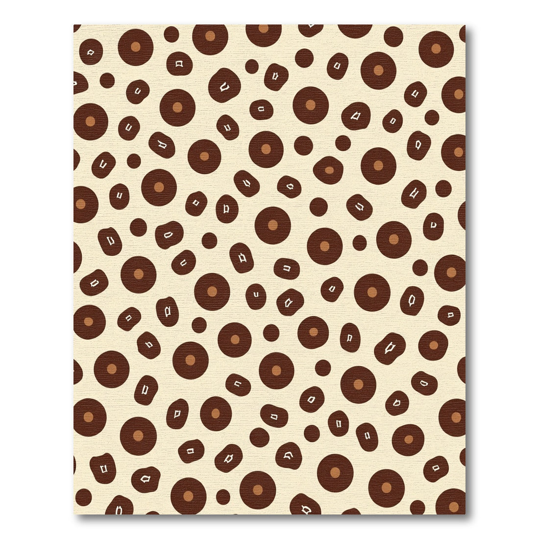 Textured Ochre And Brown Spots Rug