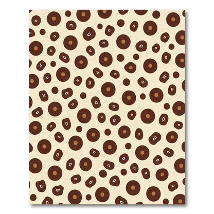 Textured Ochre And Brown Spots Rug