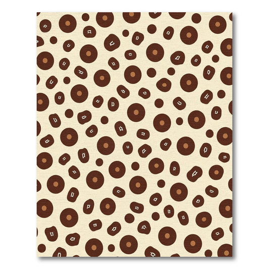 Textured Ochre And Brown Spots Rug