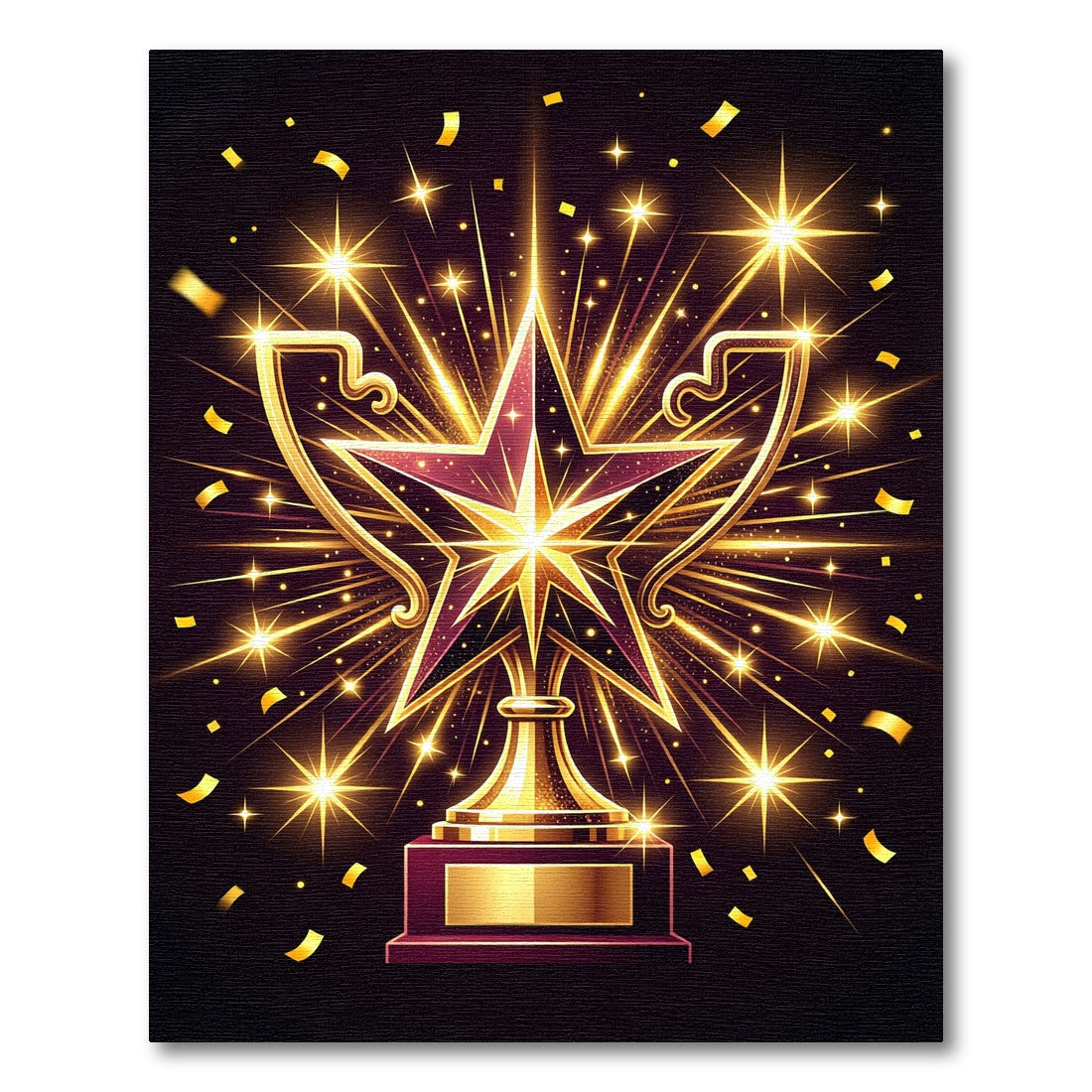 Golden Starburst Trophy Celebration Rug