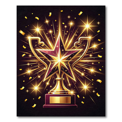 Golden Starburst Trophy Celebration Rug