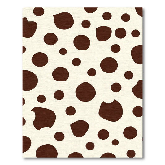 Brown Polka Dot Cream Rug