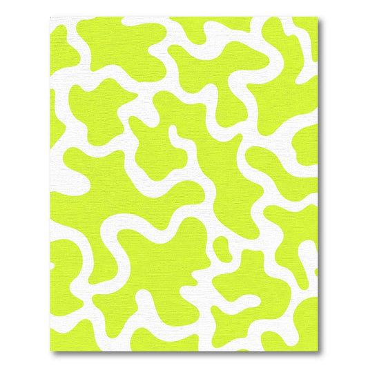Lime Green Organic Blob Rug