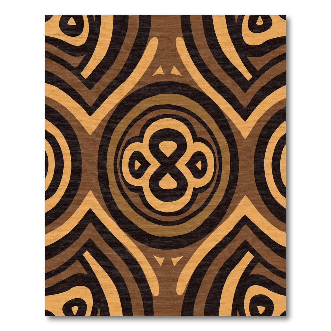 Warm Earth Tones Abstract Circles Rug
