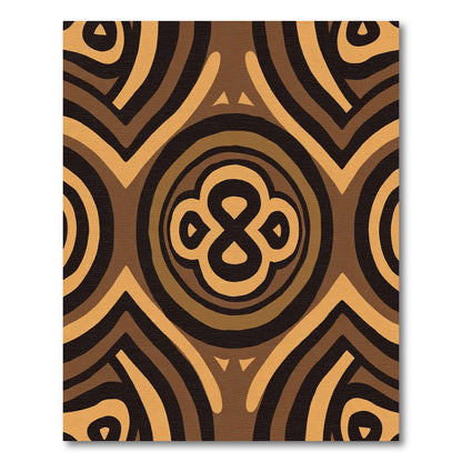 Warm Earth Tones Abstract Circles Rug