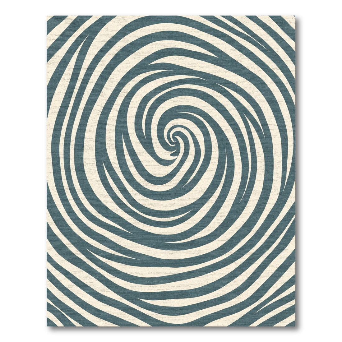 Teal Swirling Organic Striations Rug