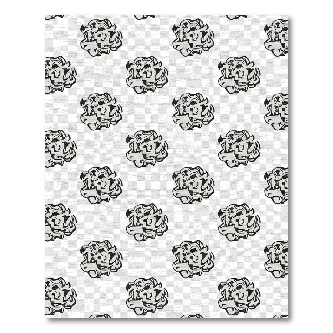 Abstract Black Gray Crumpled Ball Rug