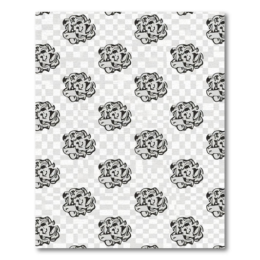 Abstract Black Gray Crumpled Ball Rug