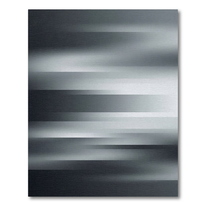 Minimalist Monochrome Horizontal Gradient Stream Rug