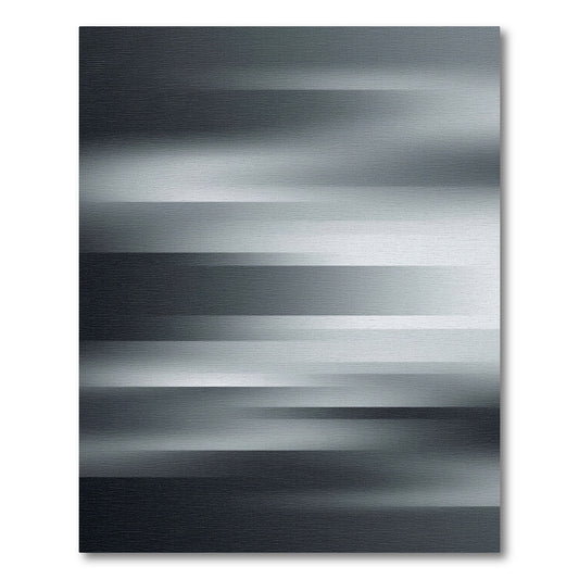 Minimalist Monochrome Horizontal Gradient Stream Rug
