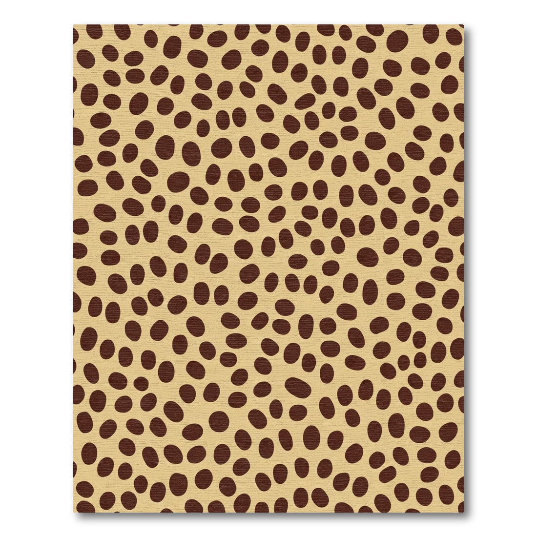 Tan Brown Spotted Animal Print Rug
