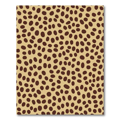 Tan Brown Spotted Animal Print Rug