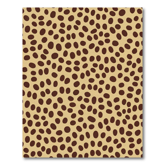 Tan Brown Spotted Animal Print Rug