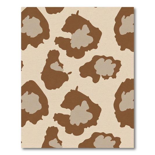 Brown Taupe Abstract Spots Rug