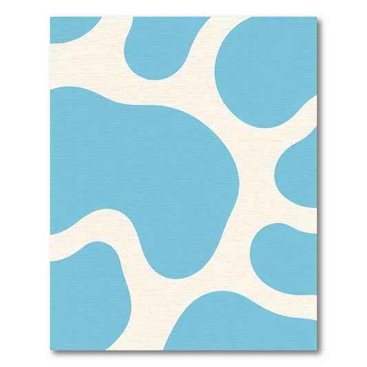 Sky Blue Organic Amorphous Shape Rug