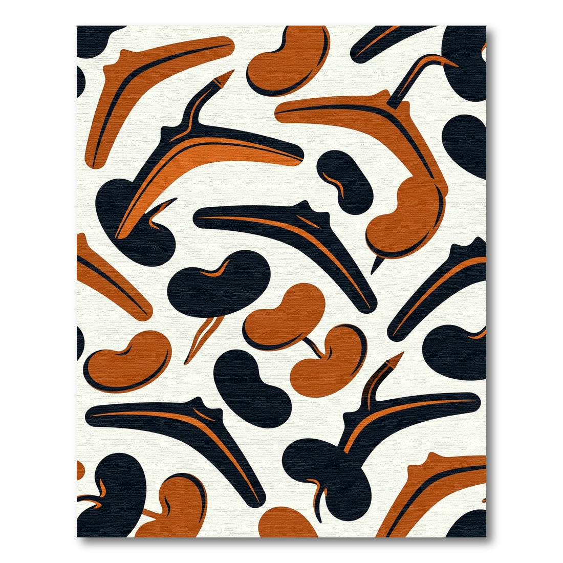 Mid-Century Abstract Organic Shape Rug