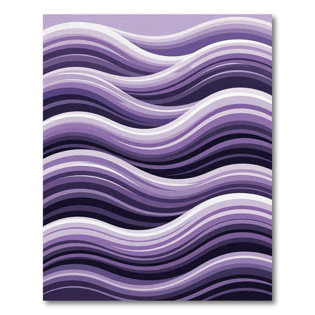 Amethyst Gradient Abstract Wave Rug