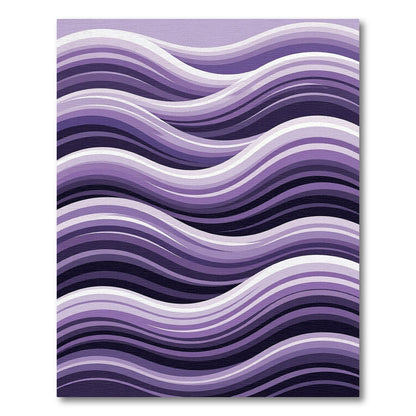 Amethyst Gradient Abstract Wave Rug