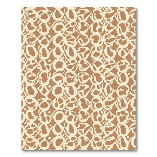 Caramel Cream Abstract Bloom Organic Rug