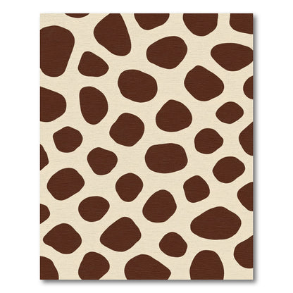 Brown Tan Spots Abstract Rug