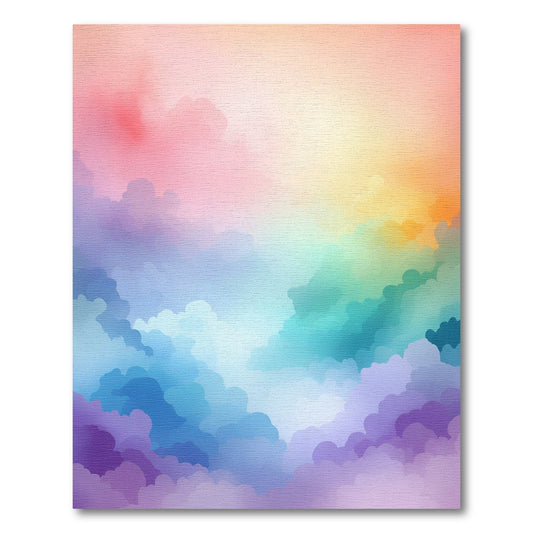 Dreamy Rainbow Cloudscape Vista Rug