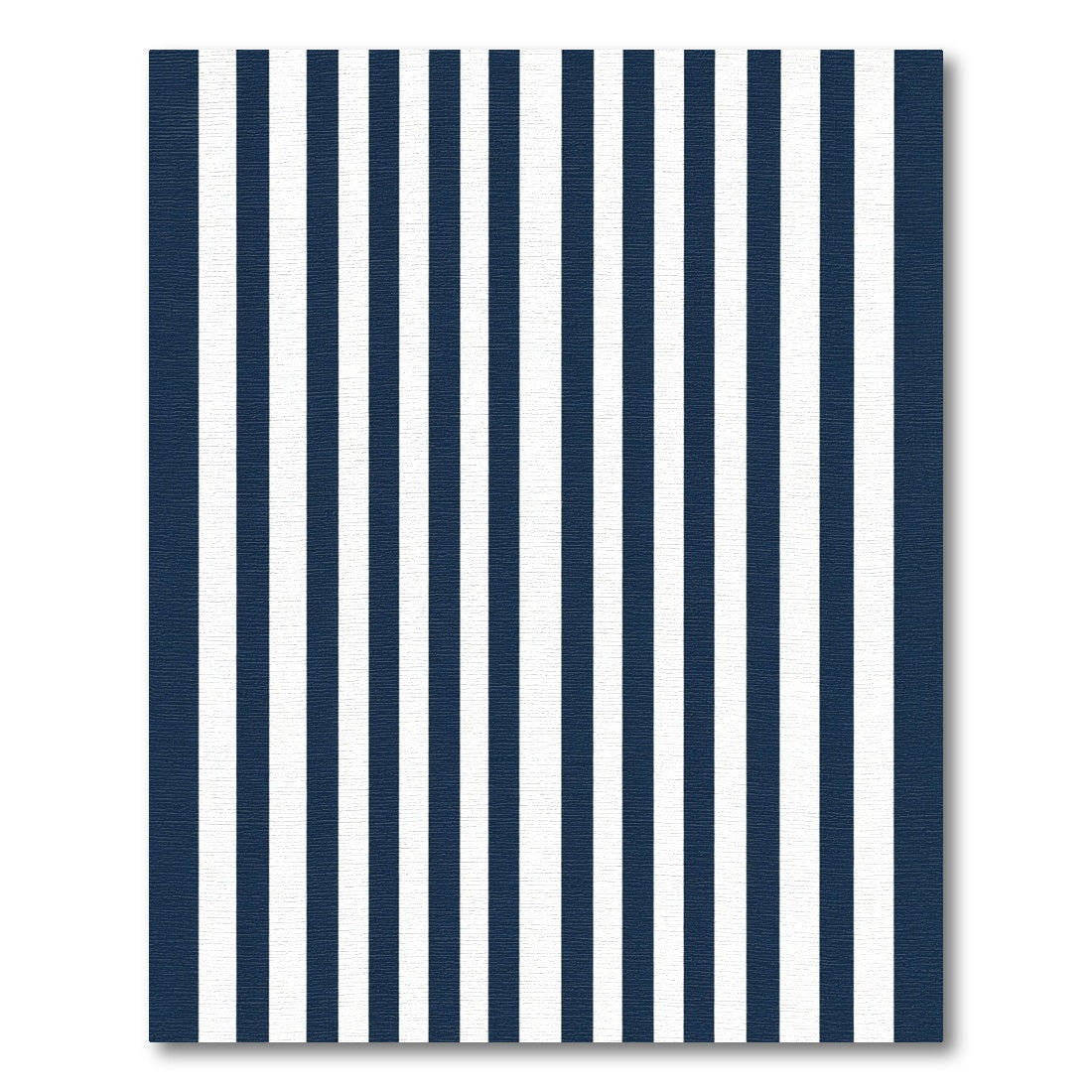 Classic Navy White Vertical Stripes Rug