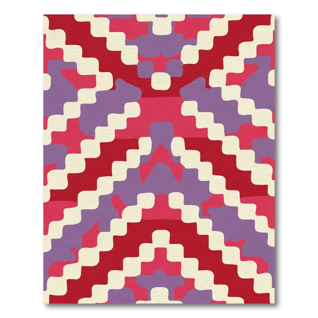 Crimson Violet Stairway Abstract Rug