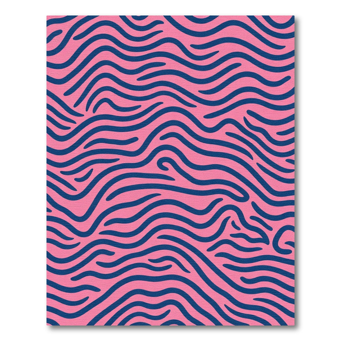 Pink Navy Wavy Stripes Rug