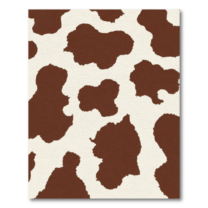 Classic Brown White Holstein Spots Rug