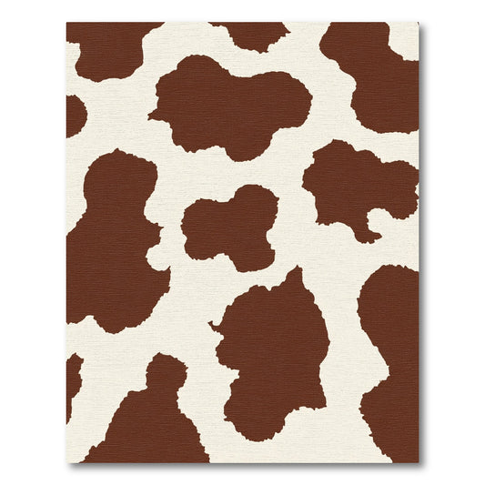 Classic Brown White Holstein Spots Rug