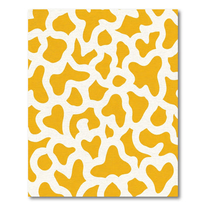 Warm Ochre Blob Organic Weave Rug