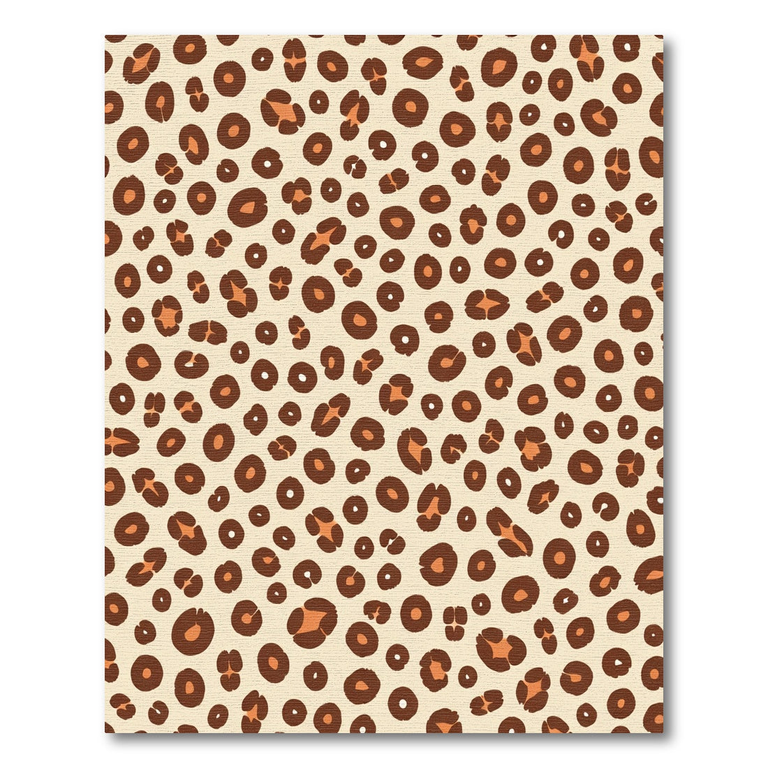 Bold Brown Spotted Animal Print Rug