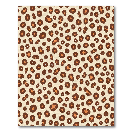 Bold Brown Spotted Animal Print Rug